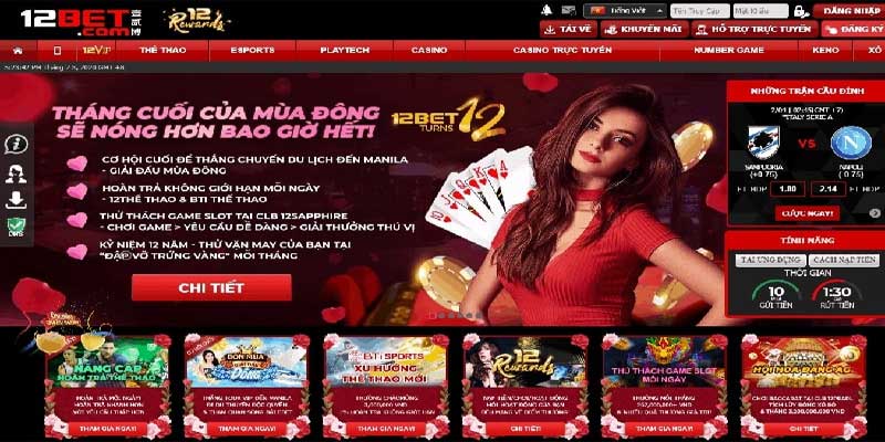 12Bet có trò chơi cá cược trực tuyến nào?